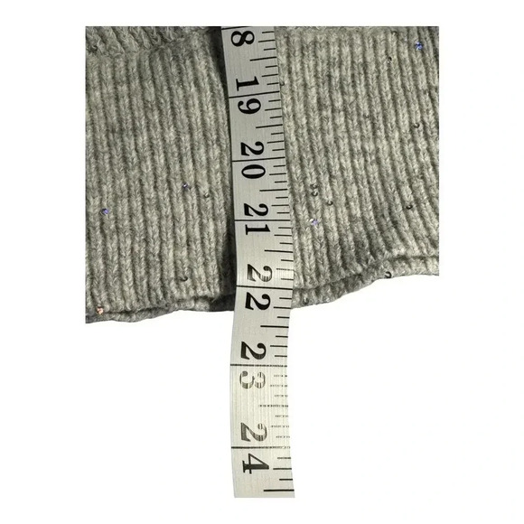 NEW Michael Stars Laurel Sequin Gray Wrap Sweater V-Neck Size‎ Small Petite NWOT - Picture 7 of 9